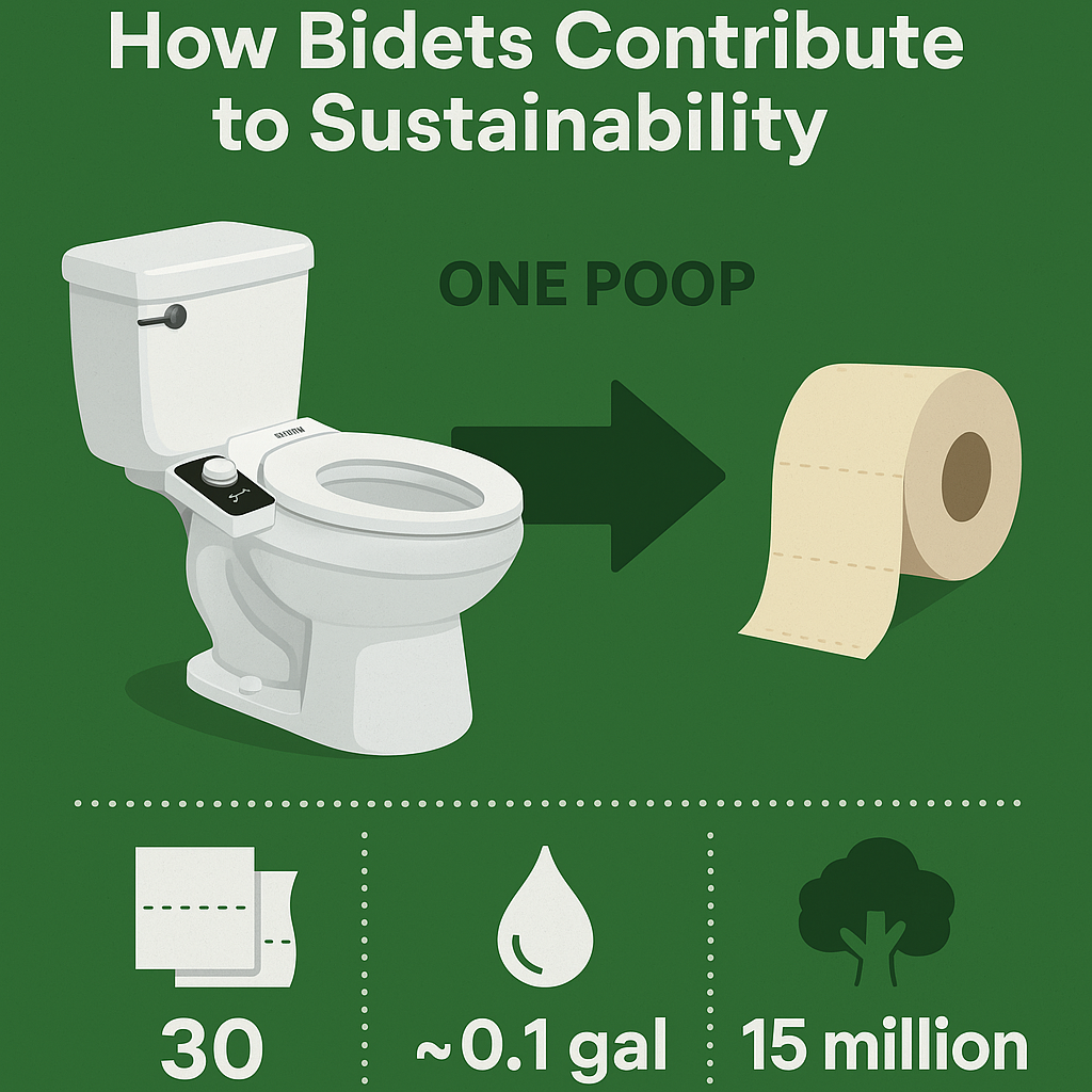 🌿 Eco-Friendly Hygiene: How Bidets Contribute to Sustainability — One Poop at a Time