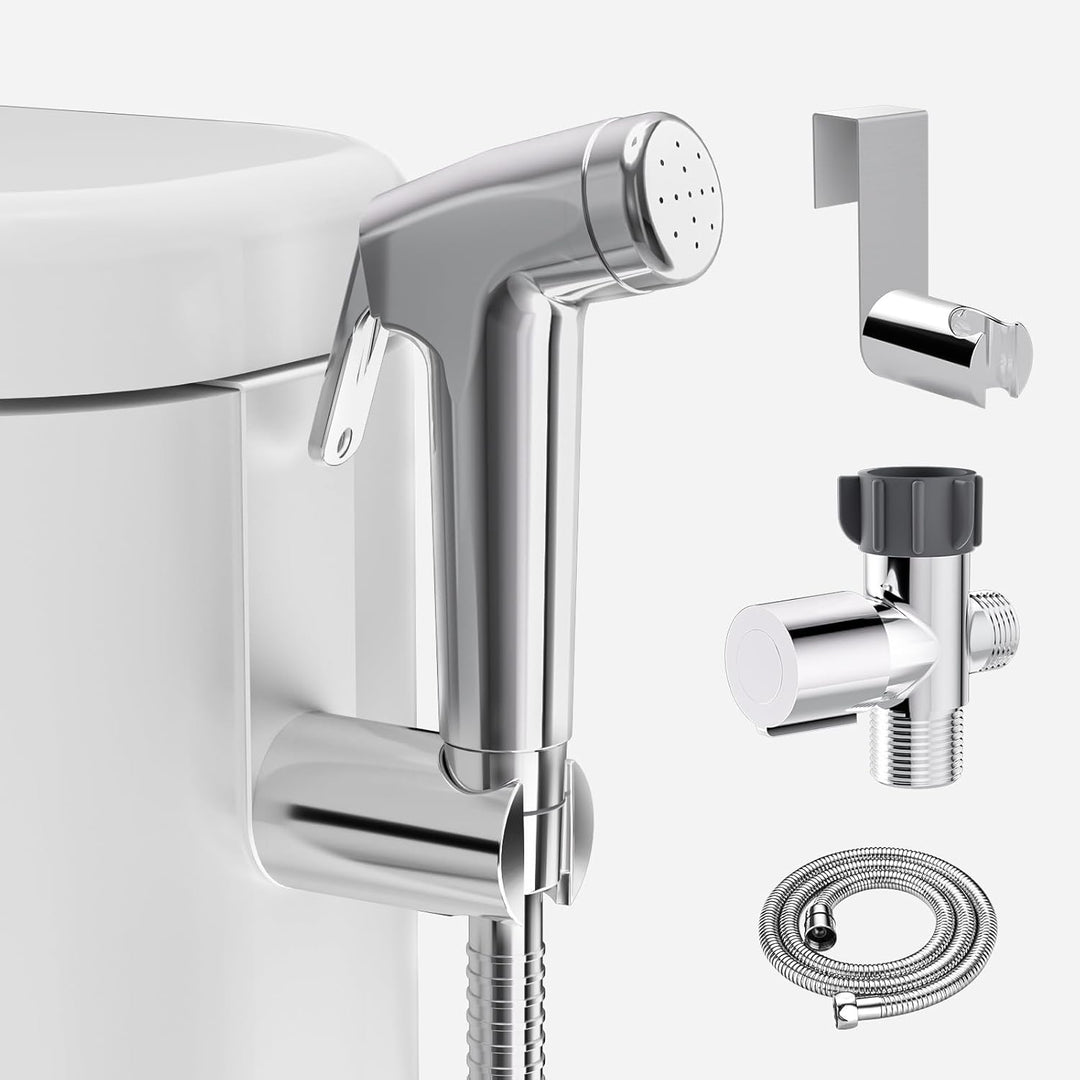 SAMODRA Handheld Bidet Sprayer for Toilet, Adjustable Water Pressure with Bidet Hose for Feminine Wash, Baby Wash & Muslim Shower