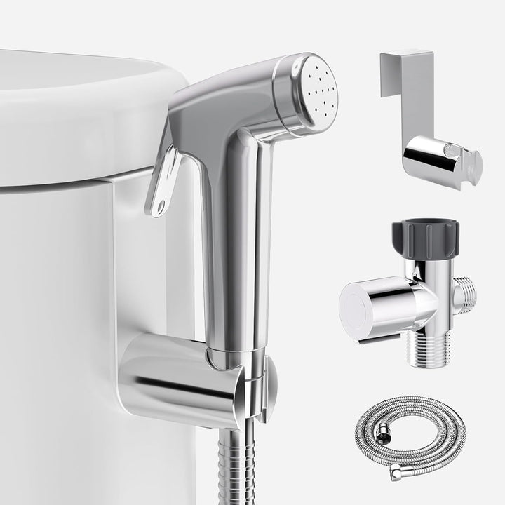 SAMODRA Handheld Bidet Sprayer for Toilet, Adjustable Water Pressure with Bidet Hose for Feminine Wash, Baby Wash & Muslim Shower