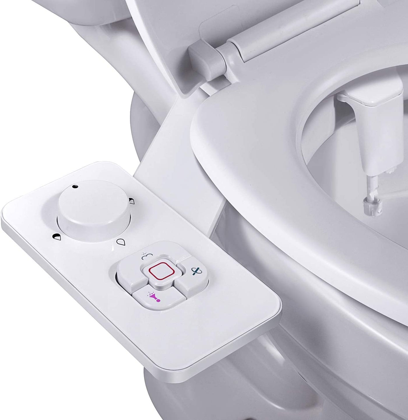 SAMODRA Bidet para WC - Bidet para Inodoro Bidet No Eléctrico, Ducha WC Adaptador Doble Boquilla. Inodoro con Chorro de Agua - Duchas Higienicas para WC Vater Bidet wc