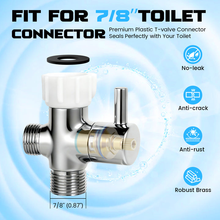 Handheld Bidet Sprayer for Toilet, Chrome Jet Spray Toilet with Bidet Hose for Feminine Baby Wash