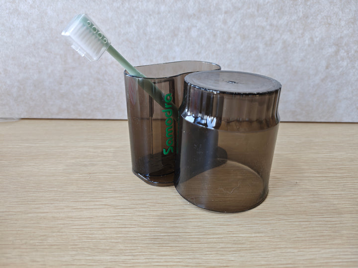 Samodra Wall-Mounted Electric Toothbrush Holder with Rinse Cup